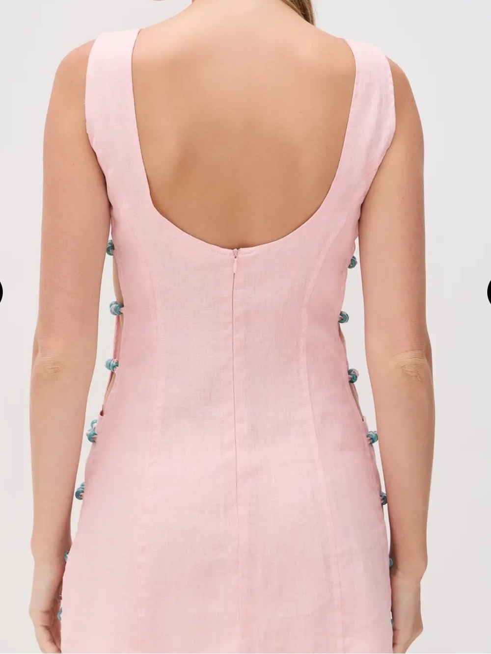 Pink Sleeveless Mini Dress - Picture 8 of 11